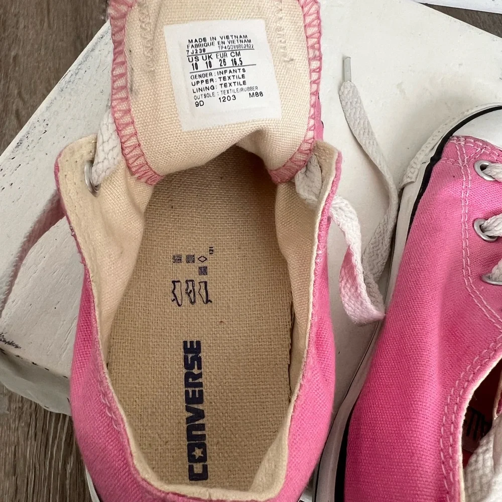 Converse Kids Pink Canvas Sneakers - Picture 5 of 6